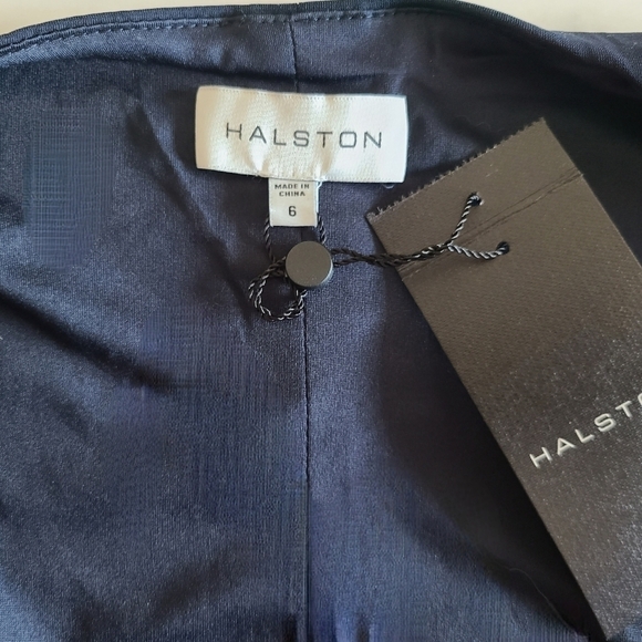 Halston Felix Matte Jersey Jumpsuit, Size 6, Navy, NWT - Picture 14 of 16